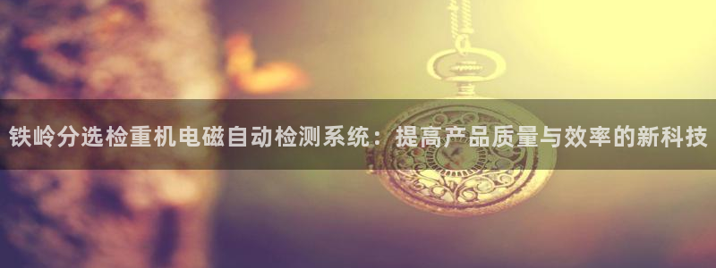 威九国际网站进入产品中心：铁岭分选检重机电磁自动检测系统：提
