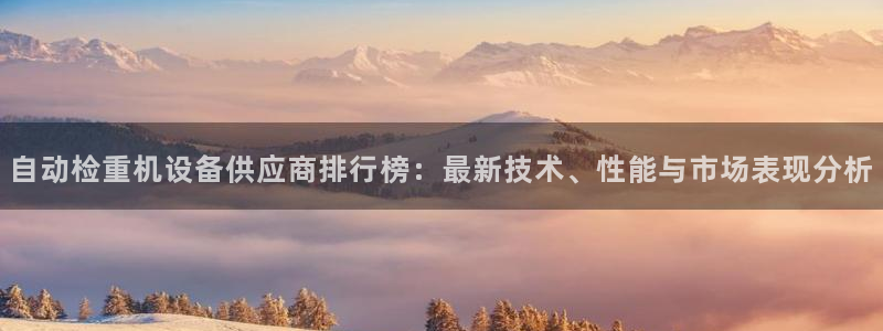威九国际8ⅹ8x：自动检重机设备供应商排行榜：最新技术、性能