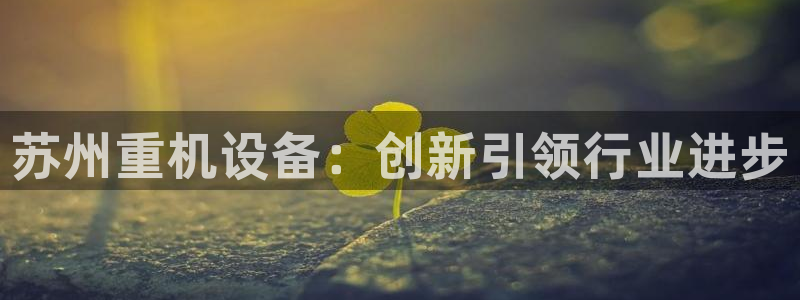 威九国际66m66成长模式：苏州重机设备：创新引领行业进步