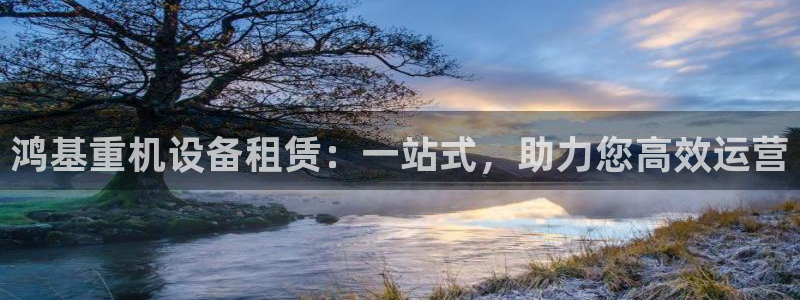 威九国际安全吗：鸿基重机设备租赁：一站式，助力您高效运营